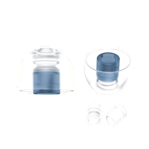 SpinFit NEO for IEM - L - Silicone Patented Eartips for Replacement, Secure Fit and Supreme Comfort, Reduce Allergic Reaction, One Set Fits Normal and Thin Nozzles (1 Pair)(with Inserts)