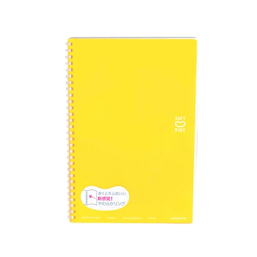 KOKUYO Spiral Lined Notebook, 10'' x 7'' Pastel Journal B5 Soft Ring Notebooks with Dot 6 mm Ruled, 40 Sheets, Orange 1 Subject Notebook, Note Taking for School. Japan Import (SU-SV301BT-YR)