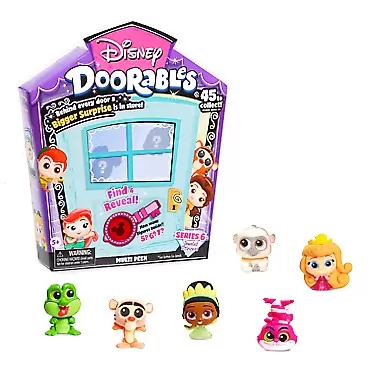 Just Play Disney Doorables Multi Peek Series 6 Jeweled Disney Princess Characters, Includes 5, 6, or 7 Collectible Mini Figures, Styles May Vary