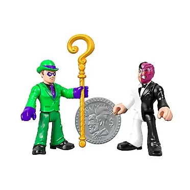 Fisher-Price Imaginext DC Super Friends The Riddler and Two Face Figures, Multicolor (GBL90)