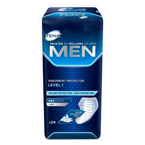 Tena Men Incontinence Protector, Level 1, 24 Count (Pack Of 1)