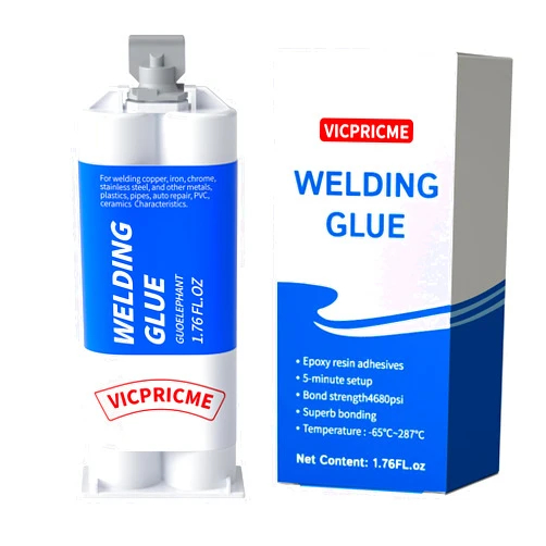 Flinemon Metal Glue, 1.76 oz 2 Part Epoxy Wood Filler, Heavy Duty Ab Epoxy Glue for Plastic Metal to Metal Metal to Plastic Ceramics Marine Body Filler