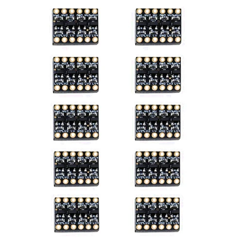 Treedix 10PCS Logic Level Converter Module 4 Channel IIC I2C 3.3V to 5V Bi-Directional Shifter Module for SPI Bus Signals Serial Compatible with Arduino