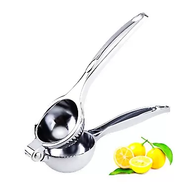 Piduules Manual Lemon Squeezer, Handheld Anti Rust Metal Press Citrus Juicer Lemon Lime Squeezer for Making Juice or Cooking (2.75Inch Bowl Dia) 2.75inch Bowl Diameter