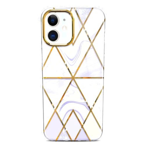 JIAXIUFEN Sparkle Blue Glitter Marble Case Compatible with iPhone 12/12 Pro Case Hard Back with Soft TPU Bumper Shockproof Phone Case for iPhone 12/12 Pro 6.1
