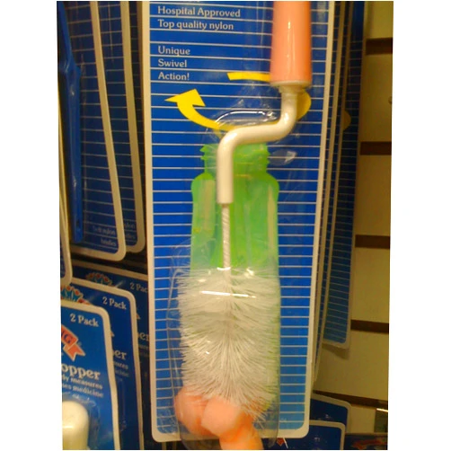 Baby King E-Z Swivel Nipple & Bottle Brush Color May Vary, 1 Count