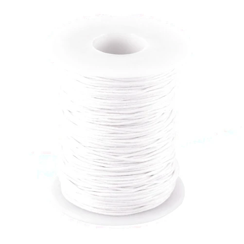 Craftdady 100 Yards 1mm White Waxed Cotton Thread Cord Macrame Bracelet Necklace Jewelry Making Beading String