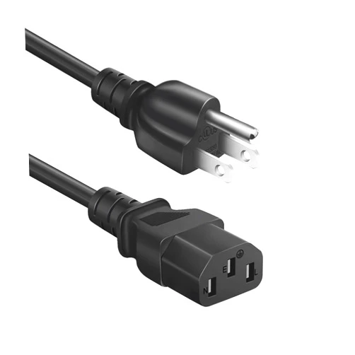 Narpendu Universal 3-Prong AC Power Cable for Computer, TV, Monitor and More, 6 Feet (1.82 Meters), Black