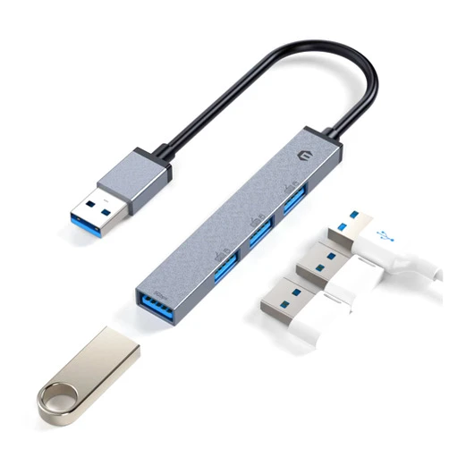 TOTU USB Hub, 4 Port USB Hub with 3 x USB 2.0 Ports and USB 3.0 Port, Super Fast Ultra Thin Mini USB Adapter Compatible with PC,Laptop, Keyboard, Windows, Linux System