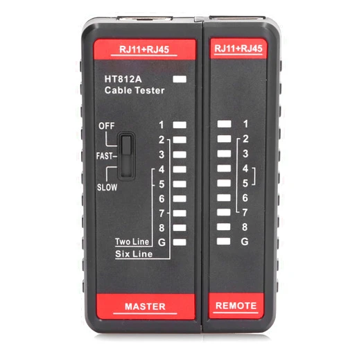 LIZEALUCKY Network Cable Tester 2 in 1 Crystal Head Telephone Network Cable Pass Through Detector for 8P/6P/4P/2P LAN Cable and RJ11and RJ45 Phone Cable