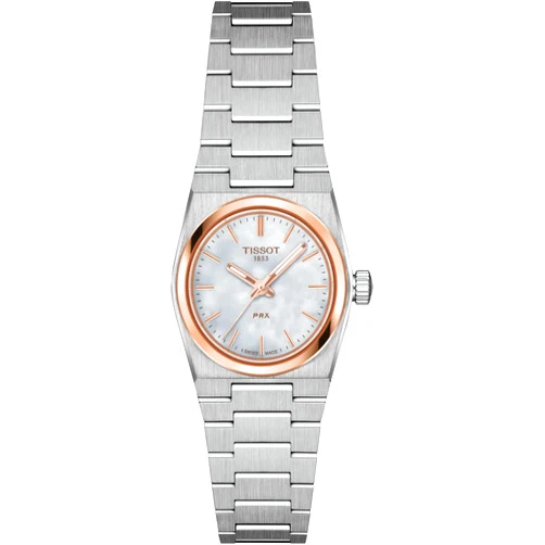 Tissot PRX Quartz 25mm, Swiss Quartz Watch for Women, Stainless Steel Case, T1370102111100