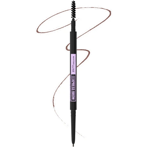 Maybelline Express Brow Ultra Slim Eyebrow Makeup, Brow Pencil with Precision Tip and Spoolie for Defined Eyebrows, Deep Brown, 1 Count