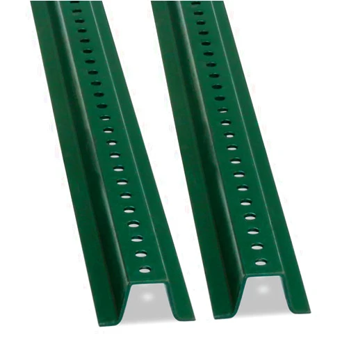 SmartSign - K-153-8-2 U-Channel Sign Post, Heavy-Duty | 8' Tall Baked Enamel Steel Post - Pack of 2