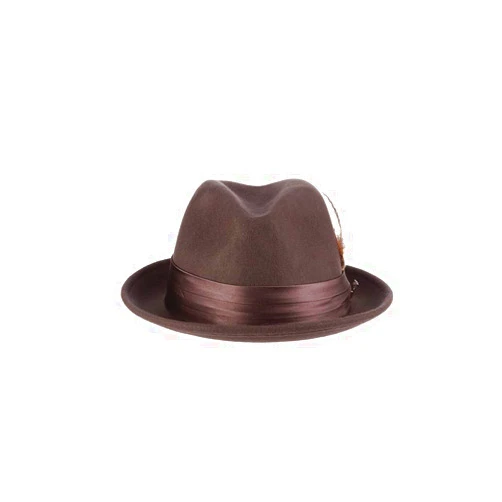 STACY ADAMS Men's Crushable Wool Felt Snap Brim Fedora Hat