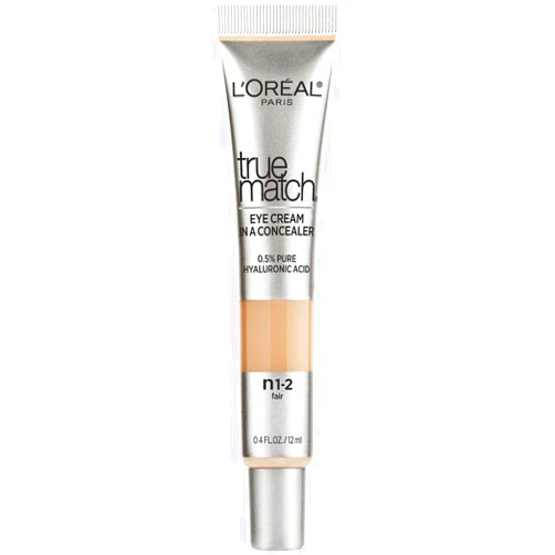 L'Oreal Paris True Match Eye Cream in a Concealer, Fair N1-2, 0.4 Fl Oz