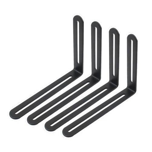 Ulifestar 4 PCS Adjustable L-Shape Corner Brace, ULIFESTAR Heavy Duty Thicken Stainless Steel Joint Right Angle Brackets L Slotted Support Shelf Bracket for PC Case,Fixing Furniture-120x165x3mm/4.72x6.5x0.12''
