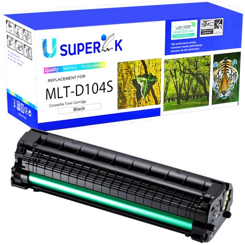 USUPERINK 1 Pack Compatible for Samsung MLT-D104S MLT D104S Black Toner Cartridge Replacement to use with ML-1675 ML-1860 ML-1865W SCX-3200 SCX-3205W SCX-3206 SCX-3210 SCX-3217 Printer