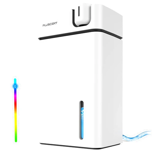 PLUSCENT Dehumidifier, PLUSCENT Dehumidifiers for Home, (1000 sq.ft) Dehumidifier for Basement Bathroom Bedroom and Closet with 88 OZ Water Tank, Drain Hose, Auto Defrost, Auto Shut Off, Sleep Mode
