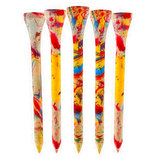 TH Golf 100 PCS Bamboo Golf Tees | Multiple Colours & Sizes | Castle Golf Tees | Standard Golf Tees | Eco Friendly & Sustainable Bamboo Golf Tees