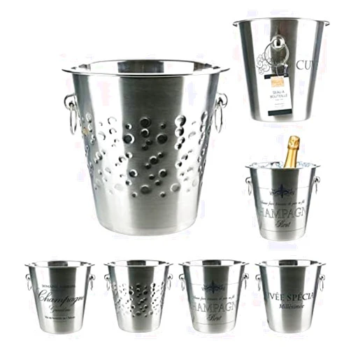 Saveur & Dégustation Saveur et Degustation KV7014 Champagne Bucket Stainless Steel 22,40 x 22,40 x 21 cm Grey