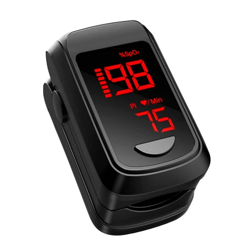 HOLFENRY Pulse Oximeter Fingertip- Mini Oximeter Oxygen Saturation Monitor for SpO2/Heart Rate/PI, with Auto Graph Display/Alarm,FSA/HSA Eligible