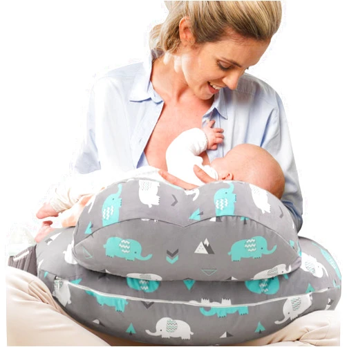 BROLEX Nursing Pillow: Breastfeeding Support - Breast Feeding Pillows Multifuctional Adjustable Positioner for Mom, Elephant
