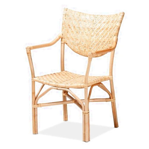 Baxton Studio Damani Modern Brown Finished Rattan Dining Chair