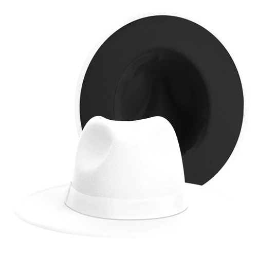 SAJUZEN Womens & Mens Fedora Hats, Wide Brim Fedora Hats for Women Men
