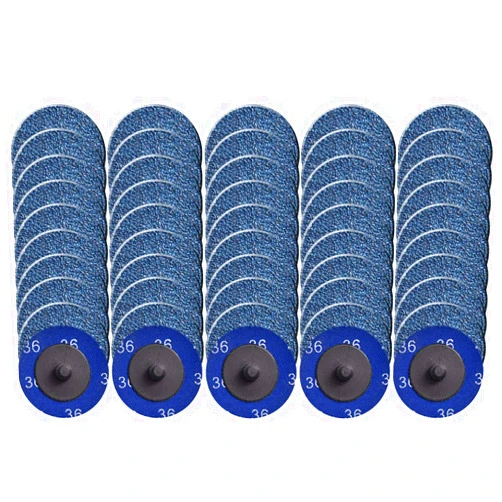 Tshya Quick Change Grinding Disc, 50 Pcs 2 inch Sanding Discs, Zirconia Coated Roll Lock Disc for Surface Prep (36 Grit)