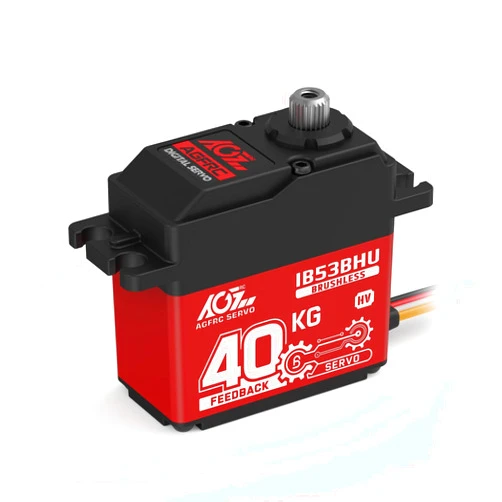 AGFRC 40KG High-Torque RC-Servo Motor - Full Metal Gear Brushless Programmable Standard Servo with Position Feedback (IB53BHU)