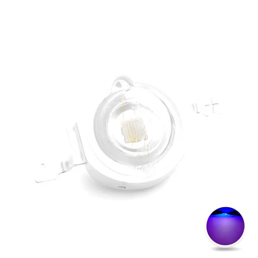 CHANZON 10 pcs High Power Led Chip 3W Purple Ultraviolet (UV 400nm / 400mA - 500mA / DC 3V - 3.4V / 3 Watt) SMD COB Light Emitter Components Diode 3 W Ultra Violet Bulb Lamp Beads DIY Lighting