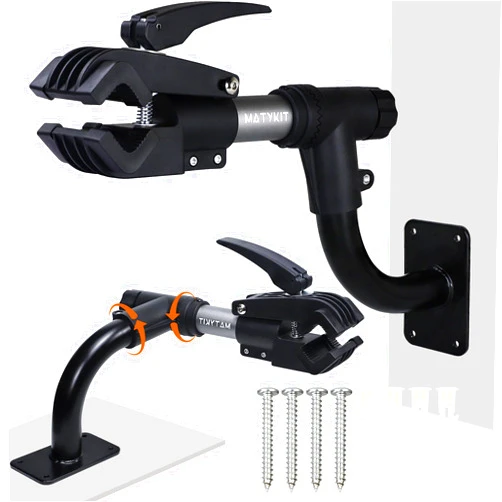 MatyKit Multifunctional Portable Home Bench & Wall Mount Bike Rack Garage Compatible for Foldable + Vertical + Freestanding + Hanging + Upright + Simple Cleaning + Clamp, Professional Bike Repair Stand