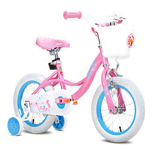 JOYSTAR Fairy Girls Bike for Toddlers and Kids Ages 2-8 Years Old, 12 14 16 18 Inch Kids Bike with Training Wheels, Handbrake and Basket, Toddler Girl Bike, Children Bicycle