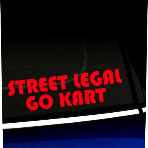Artistic Reflection Street Legal Go Kart - Vinyl Decal for Mini Cooper - Choose Color - [RED]