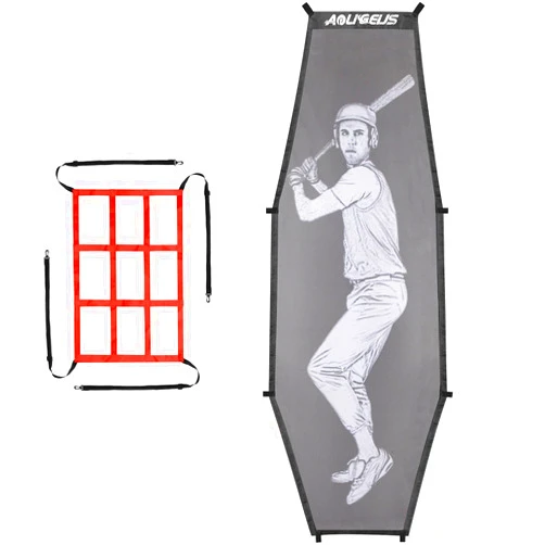 AOLIGEIJS Baseball Softball Batter Dummy,Pitching Target,with Adjustable Strike Zone Attachment,Pitching Aid for Improved Accuracy