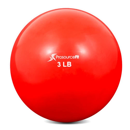 ProsourceFit Weighted Toning Exercise Balls for Pilates, Yoga, Strength Training and Physical Therapy, 2 lb to 8 lb, Color Coded