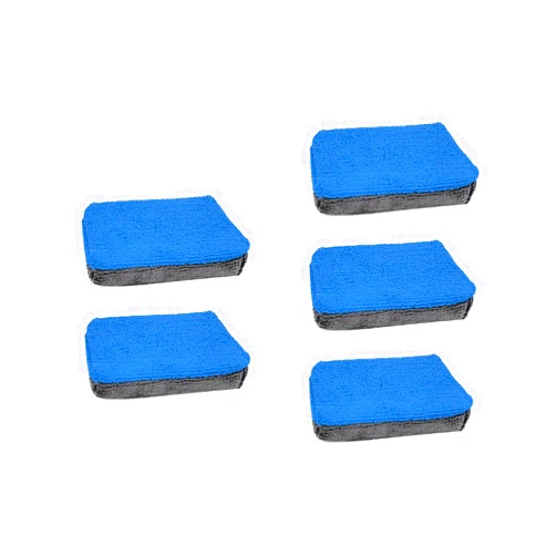 Suvnie 5 PCS Microfiber Applicator Pads, Car Detailing Sponge Applicator, Automotive Ceramic Coating Applicator Sponge Pads, Universal Car Accessories for Wax, Sealant, Paint(Blue)