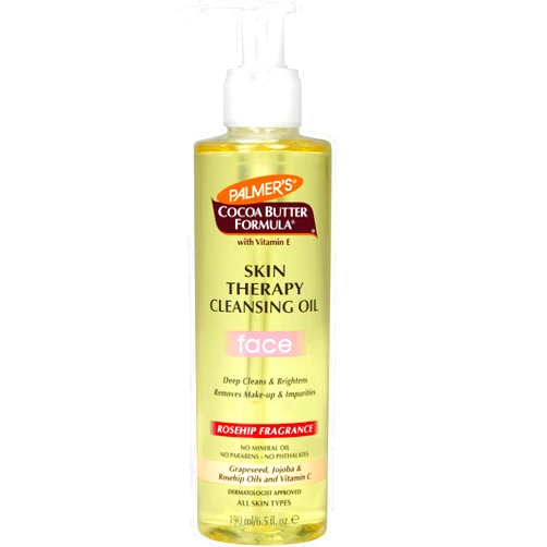 Palmer's Cocoa Butter Skin Therapy Cleansing Facial Oil, Gentle Makeup Remover for Face, Rosehip Fragrance, 6.5 Ounce