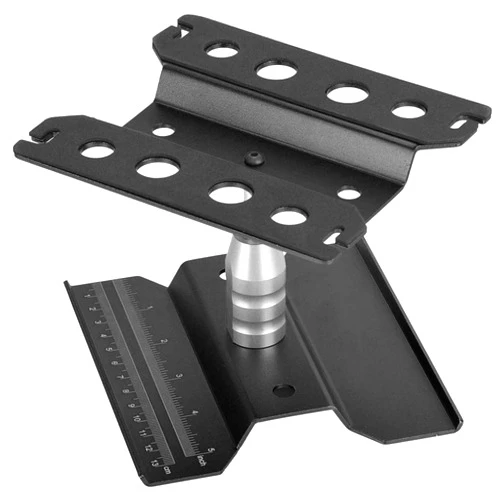 RCXAZ CNC Aluminum Alloy RC Car Work Stand Repair Workstation 360 Degree Rotation Lift Or Lower for 1/8 1/10 1/12 Scale Cars Trucks Buggie (Black)