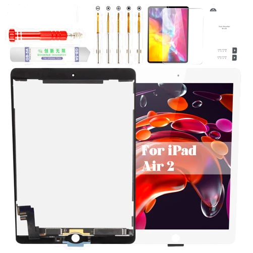 BEXUPULL Original for iPad Air 2 Screen Replacement for iPad Air 2 2nd Gen Screen Replacement LCD Touch Digitizer for iPad Air 2 A1566 Display Screen Assembly Repair Kits A1567 White