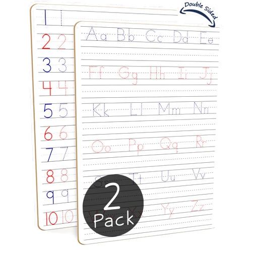 Scribbledo 2 Pack Scribbledo Dry Erase Handwriting Practice for Kids 9 x 12 inch Alphabet Tracing Board Whiteboard Letter Tracing for Kids Ages 3-5 Write and Wipe Alphabet Practice Cards Letters Writing Board