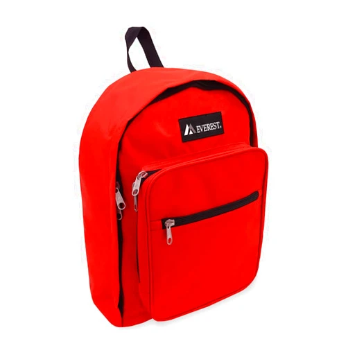 Everest Luggage Classic Backpack, Red, Medium