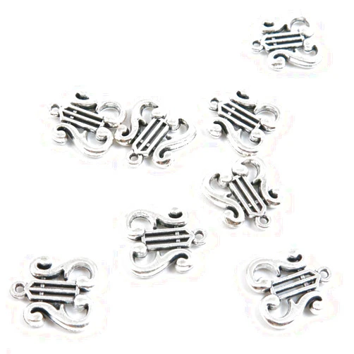 LOTING CHARMS 70 Pieces Antique Silver Tone Jewelry Making Charms Crafting Beading Craft I3LX5 Harp