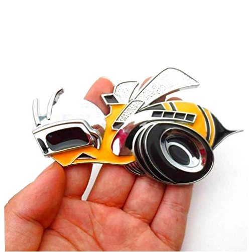 N&P 3D Metal Super Bee Bumblebee Logo Car Truck Side Fender Rear Trunk Emblem Badge Sticker for Hemi SRT Scat Pack Dodge Challenger Charger Ram SRT Chevrolet Camaro Corvette Ford Mustang Jeep