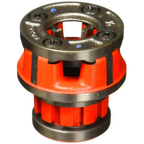 RIDGID 36890 Model OO-R Die Head, 12R Alloy Die Head comes with 1/2-inch High-Speed, Factory Set Dies that Deliver Clean, Precise 14 TPI