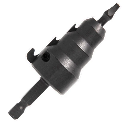 Vouyar Power Conduit Reamer for Drill with Improved Bit Retention, Copper Tube Pipe Expander 1/2, 3/4 and 1 inch, Hexagon Shank, Integrated Bit Holder for Easy Installation of Connectors and Couplers