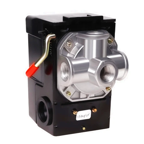 Ketofa LF10-4H Pressure Switch, 4 Port Air Compressor Pressure Switch Replacement Control NPT1/4 95-125 PSI 20A