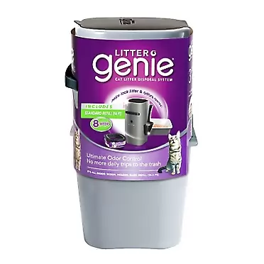 Litter Genie Pail, Ultimate Cat Litter Disposal System, Locks Away Odors, Includes One Refill