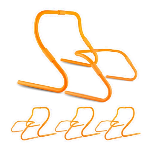 CAIKEI Agility Speed Hurdles Upgraded Training Hurdles Adjustable Height,Ultra Durable All-in-One Speed Hurdles with Carrying Handle, 6 Pack