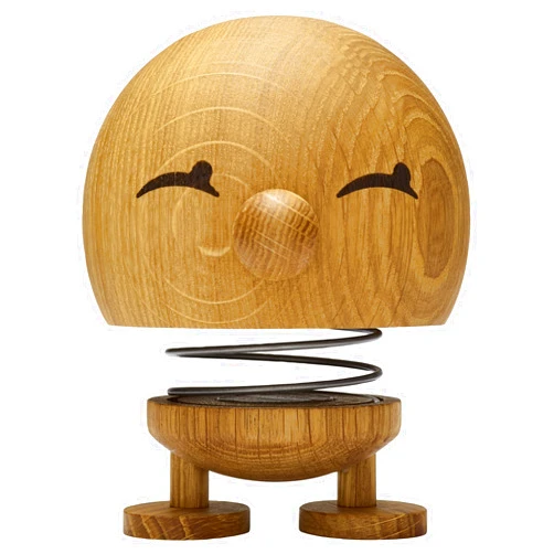 Hoptimist Bimble Whimsical Elegance in a Playful Figure, Adding Joyful Character to Your Space Scandinavian Design - Large Oak, 4.72 x 5.91 x 4.33 inches